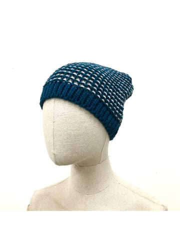 MILANO AMOUR Mütze in Petrol/ Weiß