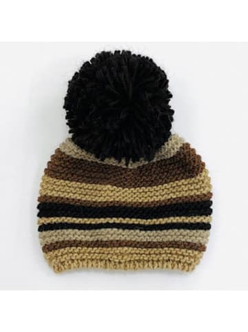 MILANO AMOUR Czapka w kolorze jasnobrązowym z dodatkiem wełny