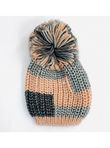 MILANO AMOUR Mütze mit Wollanteil in Beige/ Grau