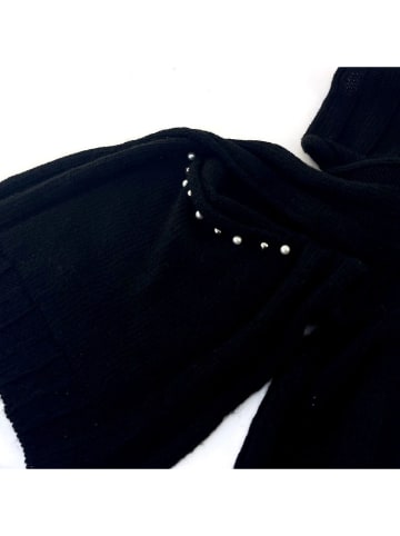 MILANO AMOUR Szal w kolorze czarnym z dodatkiem wełny - 230 x 25 cm