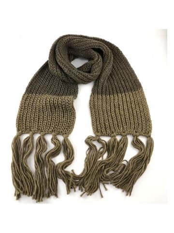 MILANO AMOUR Schal mit Wollanteil in Grün - (L)170 x (B)22 cm