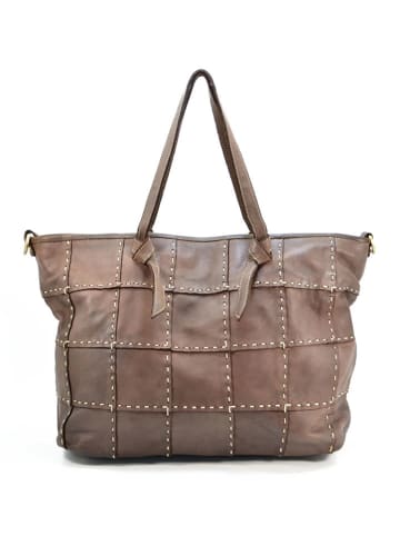 Amara Leren shopper "Diego" lichtbruin - (B)50 x (H)30 x (D)18 cm