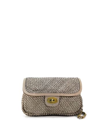 Amara Leren schoudertas "Madison" beige - (B)24 x (H)15 x (D)5 cm