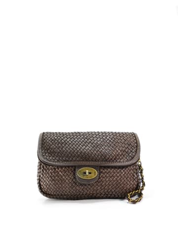 Amara Skórzana torebka "Madison" w kolorze brązowym - 24 x 15 x 5 cm