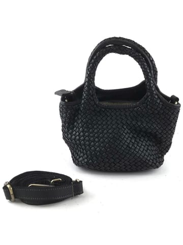 Amara Skórzana torebka "Faby" w kolorze czarnym - 28 x 25 x 16 cm