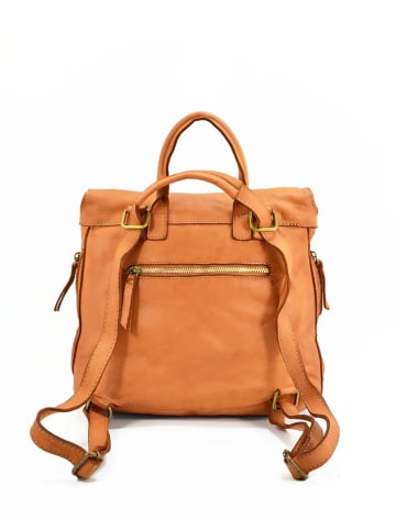 Amara Leder-Rucksack "Kei" in Hellbraun - (B)33 x (H)28 x (T)13 cm