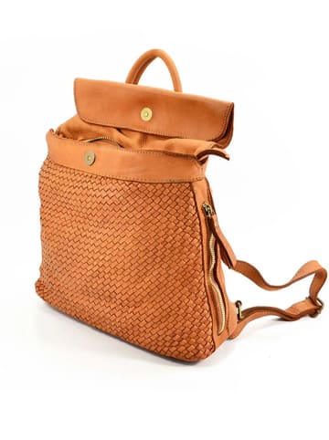 Amara Leder-Rucksack "Kei" in Hellbraun - (B)33 x (H)28 x (T)13 cm