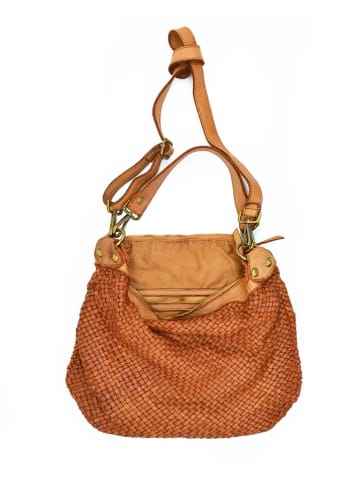 Amara Leder-Schultertasche "Merida" in Hellbraun - (B)30 x (H)30 x (T)14 cm