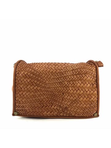 Amara Leren clutch "Fendano" lichtbruin - (B)27 x (H)18 x (D)11 cm