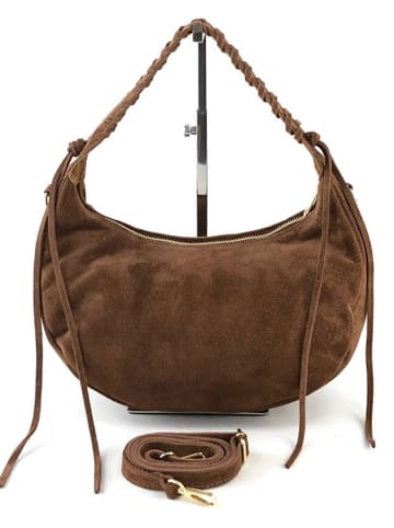 Amara Leren handtas "Lunaria" bruin - (B)33 x (H)20 x (D)13 cm