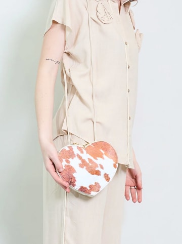 Amara Leren schoudertas "Amore" bruin - (B)22 x (H)16 x (D)6 cm