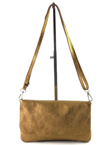 Amara Leder-Clutch "Sally" in Beige - (B)25 x (H)15 x (T)1 cm