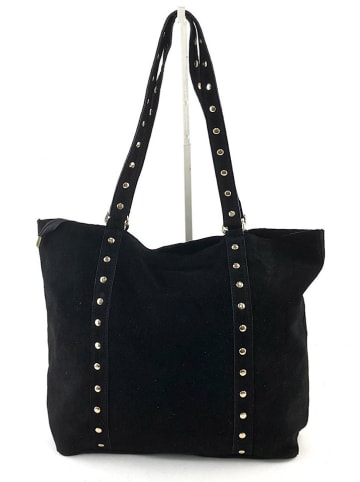 Amara Leren shopper "Cornelle" zwart - (B)45 x (H)34 x (D)11 cm