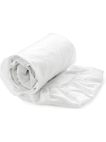 Heckett Lane Satijnen hoeslaken "Elementi" wit