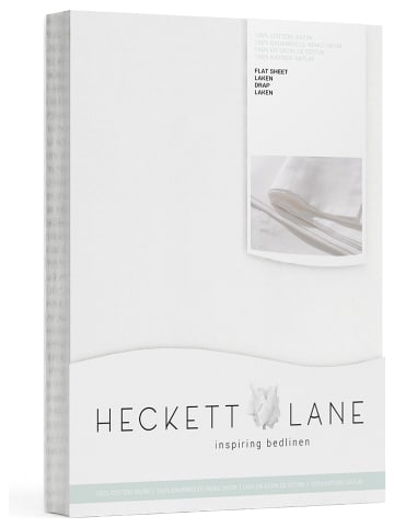 Heckett Lane Satin-Bettlaken "Elementi" in Weiß