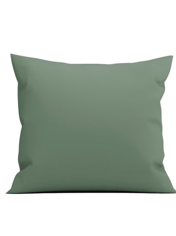 Heckett Lane Poszewka satynowa "Elementi" w kolorze zielonym na poduszkę