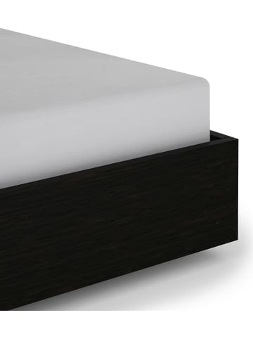 Heckett Lane Prześcieradło satynowe "Elementi" w kolorze szarym na gumce