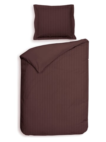 Heckett Lane Komplet pościeli satynowej "Banda" w kolorze brązowym