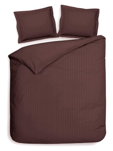 Heckett Lane Komplet pościeli satynowej "Banda" w kolorze brązowym