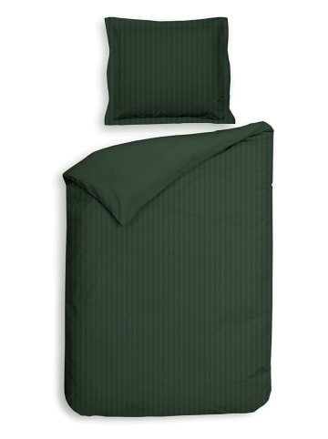 Heckett Lane Komplet pościeli satynowej "Banda" w kolorze zielonym