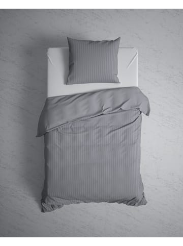 Heckett Lane Komplet pościeli satynowej "Banda" w kolorze szarym