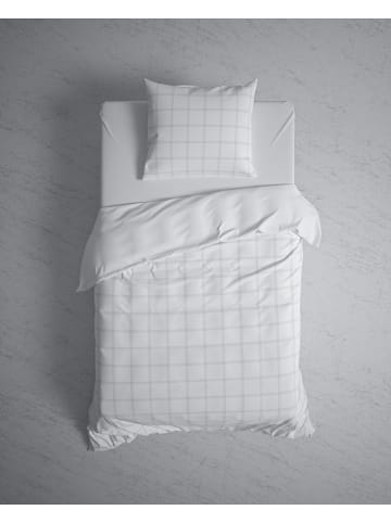 Heckett Lane Komplet pościeli satynowej "Diamante" w kolorze białym