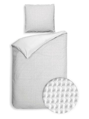 HNL Komplet pościeli perkalowej "Vafala" w kolorze białym