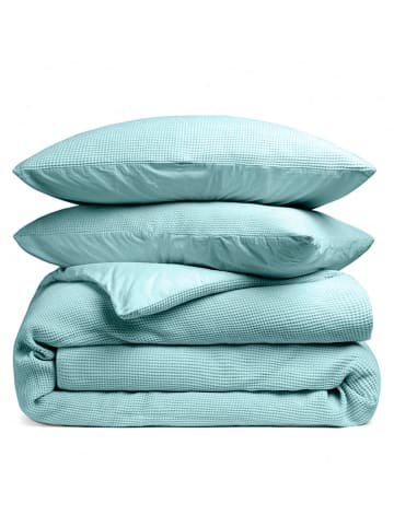 HNL Komplet pościeli perkalowej "Vafala" w kolorze miętowym