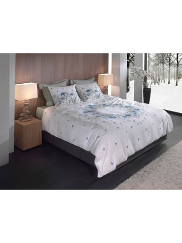 HNL Komplet pościeli "Mikaela" w kolorze biało-niebieskim