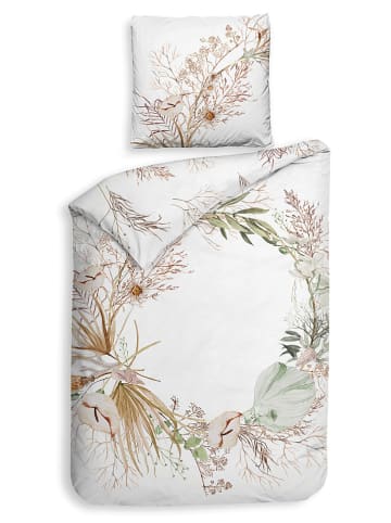 Heckett Lane Satijnen beddengoedset "Coralline" wit