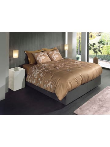 HNL Komplet pościeli satynowej "Asahi" w kolorze beżowym