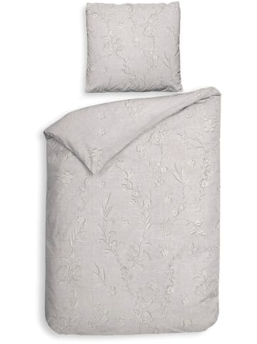 Heckett Lane Komplet pościeli twillowej "Broidy" w kolorze szarym