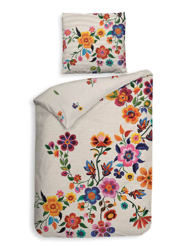 Heckett Lane Satijnen beddengoedset "Luz" beige/meerkleurig