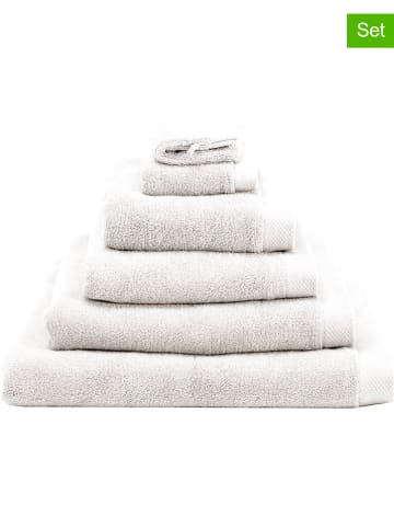 Heckett Lane 6-delige set: washandjes "Premium" wit