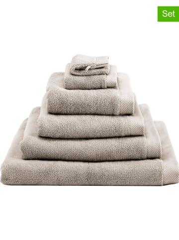 Heckett Lane 6-delige set: washandjes "Premium" beige