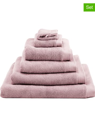 Heckett Lane 6-delige set: washandjes "Premium" lichtroze