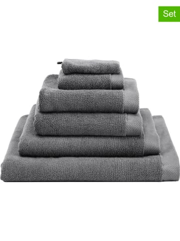 Heckett Lane 6-delige set: washandjes "Premium" antraciet