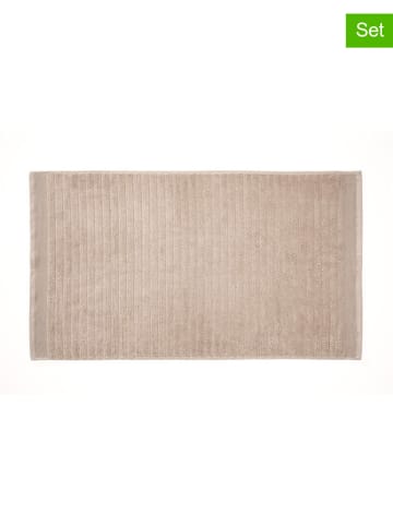 HNL 2-delige set: badhanddoeken "Prestige" beige