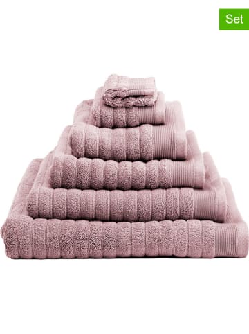 Heckett Lane 6-delige set: washandjes "Prestige" lichtroze