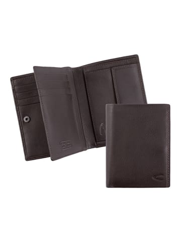 Camel Active Leder-Geldbörse "Atlanta" in Schwarz - (B)9,5 x (H)13 x (T)2,5 cm