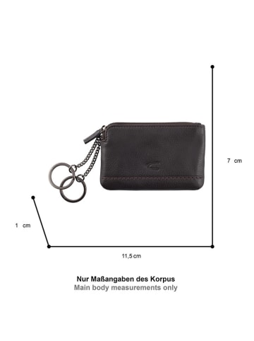 Camel Active Leder-Schlüsseletui "Atlanta" in Schwarz - (B)11,5 x (H)7 x (T)1 cm