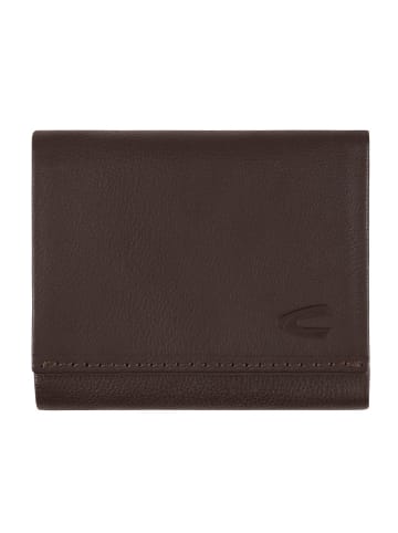 Camel Active Leder-Geldbörse "Atlanta" in Dunkelbraun - (B)10 x (H)8,5 x (T)2 cm