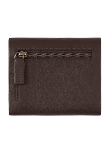 Camel Active Skórzany portfel "Atlanta" w kolorze ciemnobrązowym - 10 x 8,5 x 2 cm