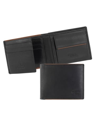 Camel Active Leren portemonnee "Cruise" zwart - (B)11 x (H)8,7 x (D)1,5 cm