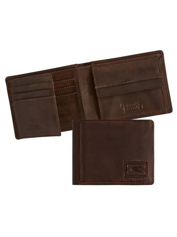 Camel Active Leren portemonnee "Dust" donkerbruin - (B)10,5 x (H)9 x (D)2 cm