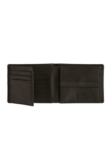 Camel Active Leder-Geldbörse "Dust" in Schwarz - (B)10,5 x (H)9 x (T)2 cm