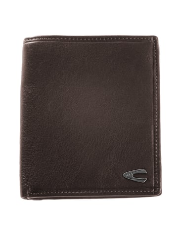 Camel Active Leder-Geldbörse "Vegas" in Dunkelbraun - (B)10,7 x (H)12,7 x (T)2 cm