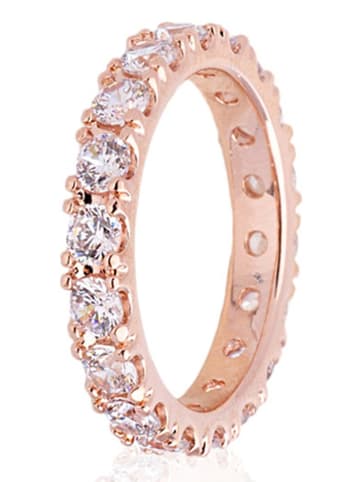 Pandora Rosévergold. Ring mit Edelsteinen