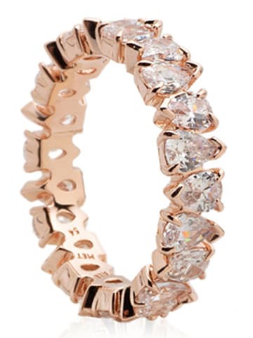 Pandora Rosévergold. Ring mit Kristallen