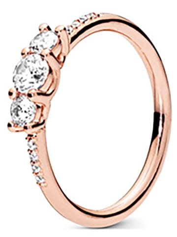 Pandora Rosévergulde ring met edelstenen